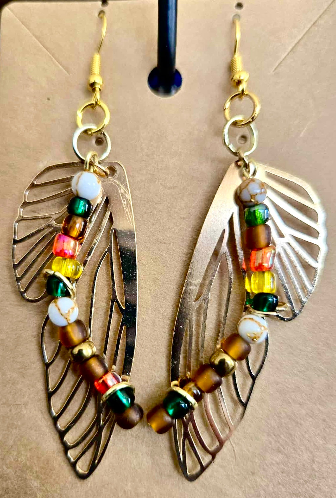 Butterfly Wing Beaded Earrings