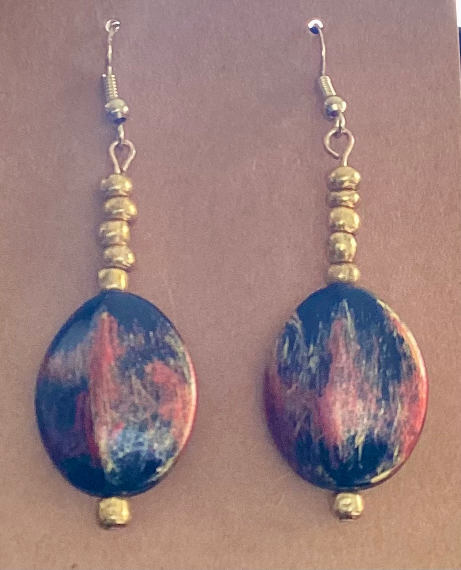 Rustic in Bronze Earth Tone Dangle Earrings