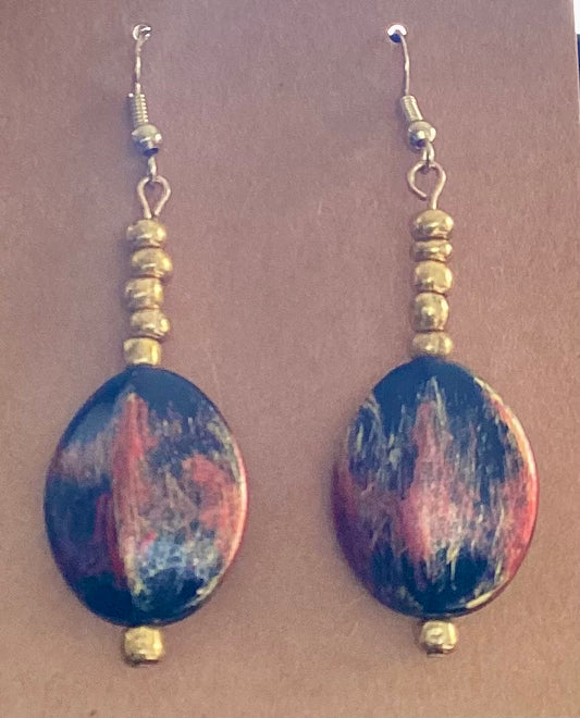 Rustic in Bronze Earth Tone Dangle Earrings