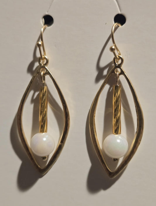 Marquise Shaped Dangle Earrings