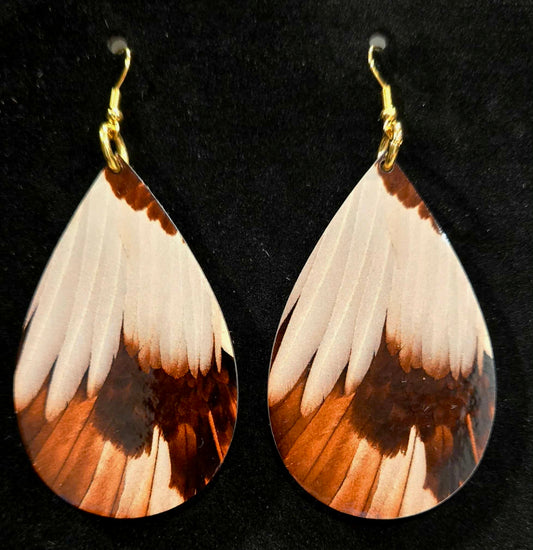 Feather Inspired Teardrop Earrings