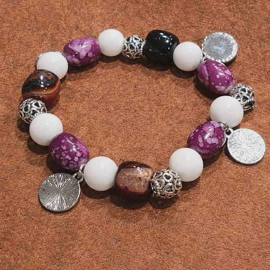 BOHO Charm Beaded Stretch Bracelet